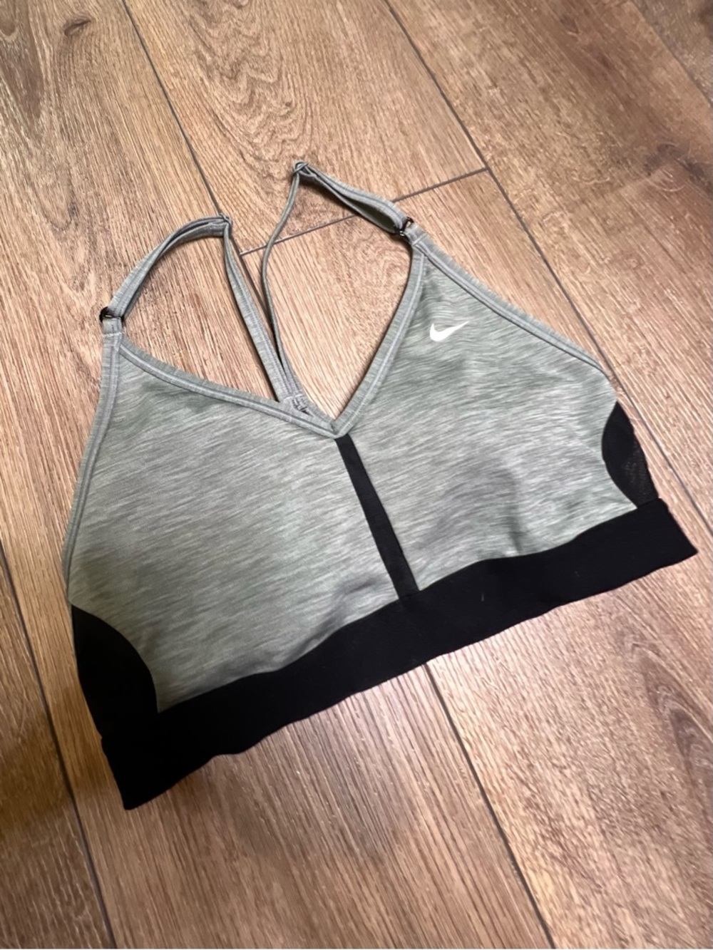 Nike Grey & Black Seamless Sports Bra